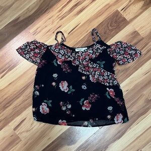 Abercrombie Kids Black Floral Blouse